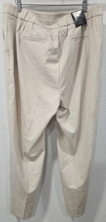 Banana Republic Straight Leg Ankle Taper Hayden Pants Womens 14P High Rise Beige - Picture 3 of 8